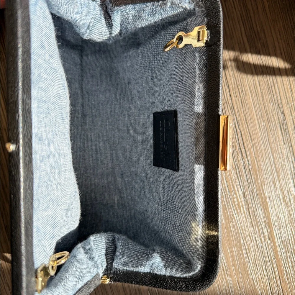 Clare V Fran Fran leather fringe clutch in black - Picture 5 of 10